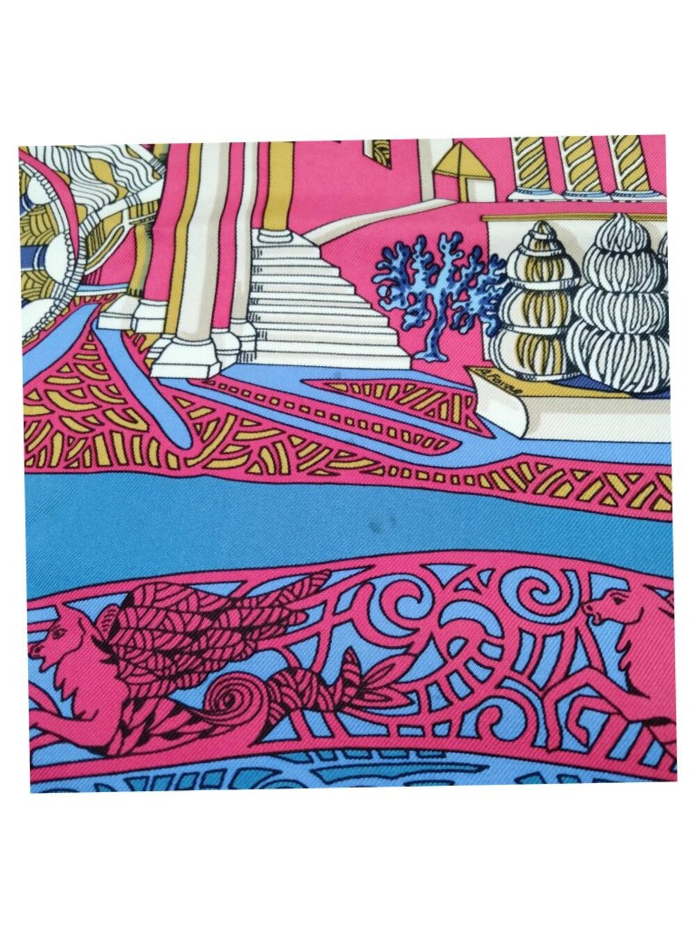 Authentic Hermès L’Atlantide Annie Faivre Carré 90 Scarf - Picture 10 of 10